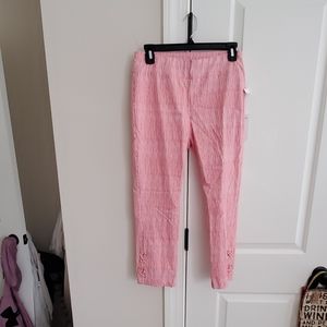 nwt women's 8 lg lena gabrielle pull on crop pant